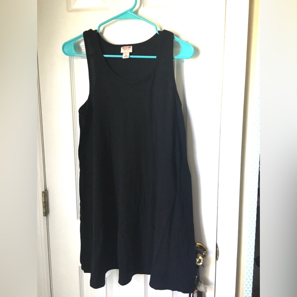 Mossimo Solid Black Dress Sleeveless Tank